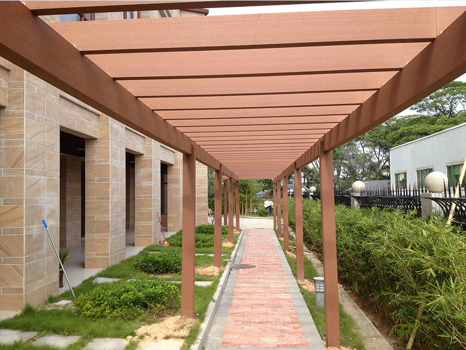 Application of plastic wood railing